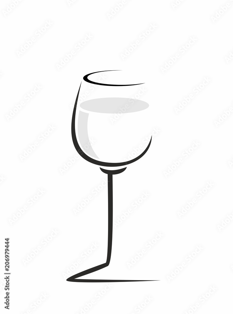wine glass on a white background wine glass on a white background