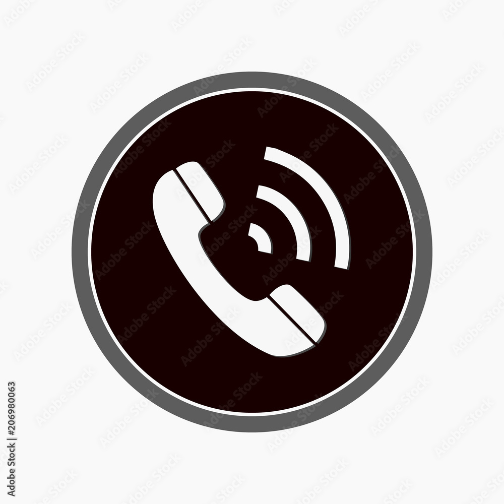 IM instant messenger phone handset icon with shadow. White phone handset in speech bubble icon. Vector. IM instant messenger phone handset icon with shadow. White phone handset in speech bubble icon. Vector.