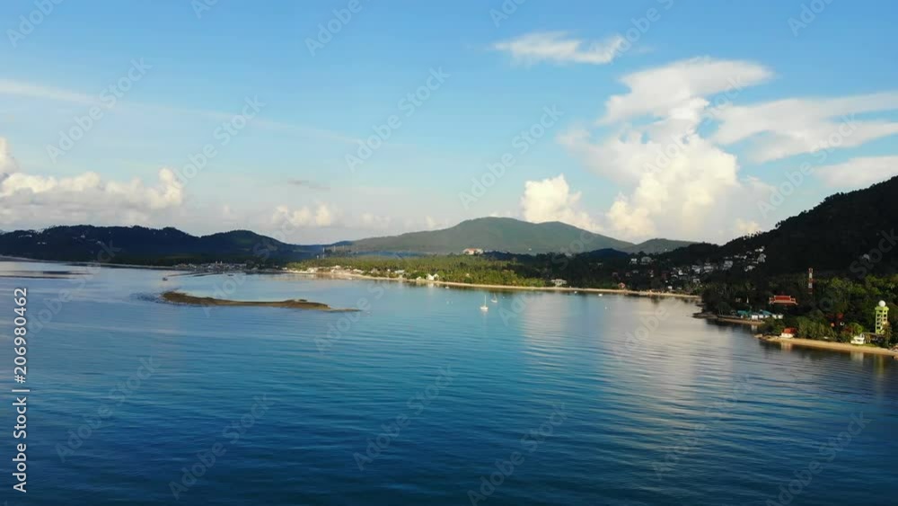 Aerial view of Koh Samui in Thailand 