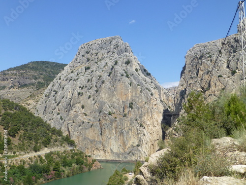 Obraz na płótnie El caminito del Rey, paraje natural en el desfiladero de los Gaitanes, entre los