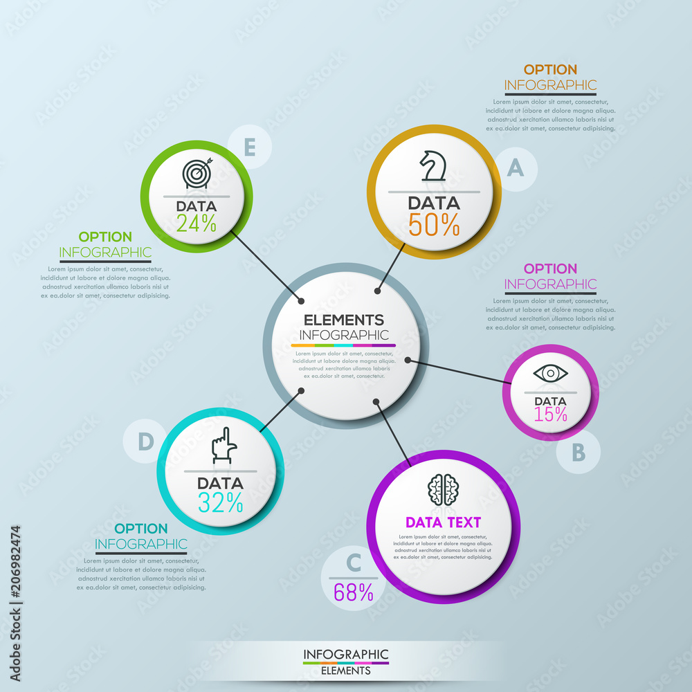 Vector company infographic overview design template