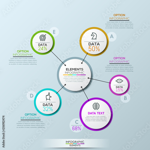 Vector company infographic overview design template
