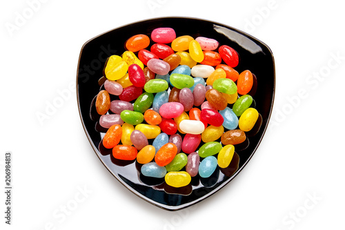 Colorful candies on the plate