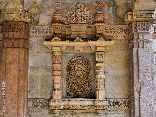 India, Adalaj Stepwell is a Hindu water building in the village of Adalaj, close to Ahmedabad town in the Indian state of Gujarat. photo