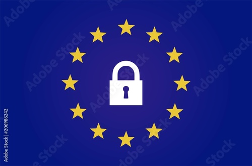 GDPR - General Data Protection Regulation vector illustration symbol