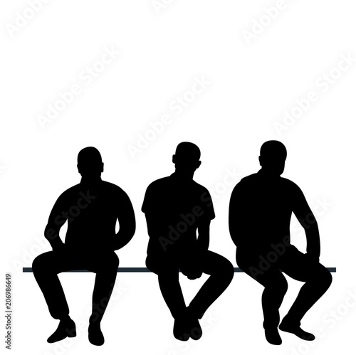 set of sitting men