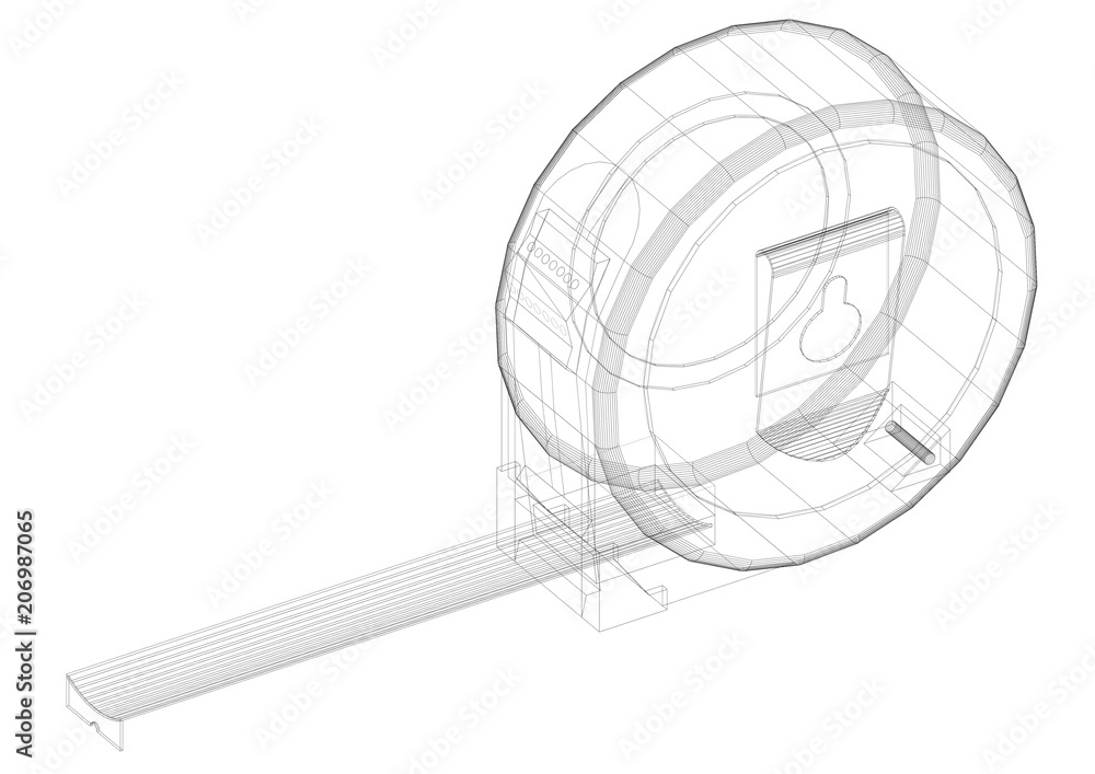 Measure Tape blueprint - isolated Measure Tape blueprint - isolated