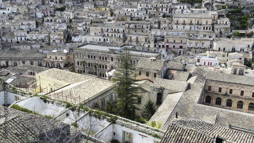  View of the baroque town of Modica in the province of Ragusa in Sicily, Italy