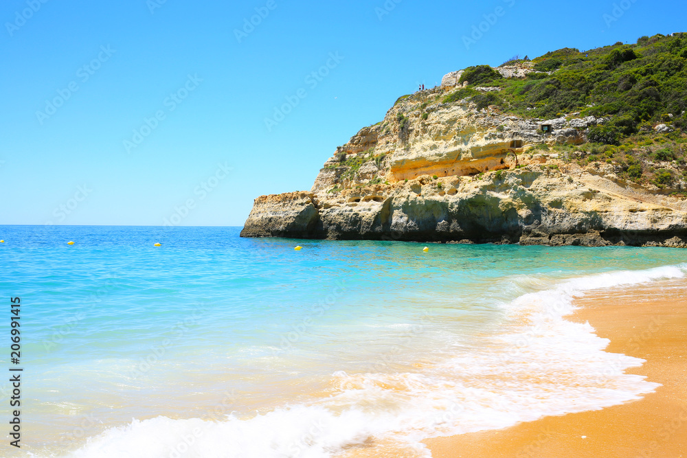 Beautiful Atlantic coast in Algarve, Portugal