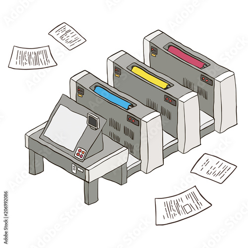 Printing press printing equipment digital printing printing vector