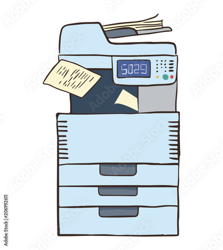 Printing-house printing equipment for printing digital printing paper vector