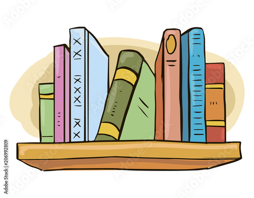 Bookshelf Books vector