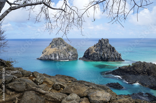 Baia do Sancho.Morro Dois Irmaos. Fernando de Noronha.  photo