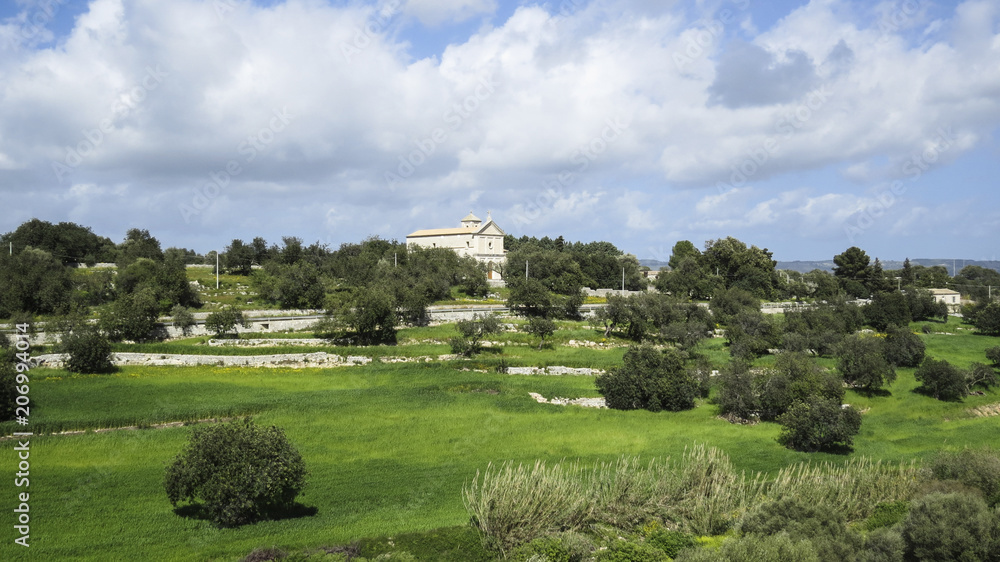 driving to  Noto in the province of Syracuse in Sicily, Italy