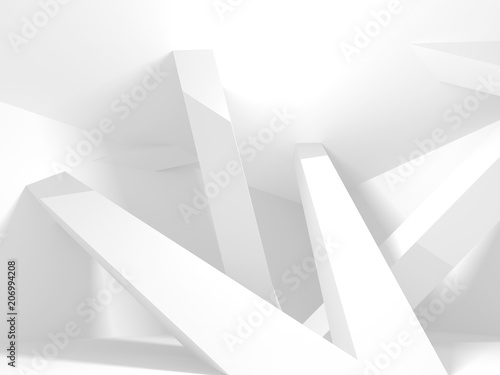 Abstract Modern White Architecture Background