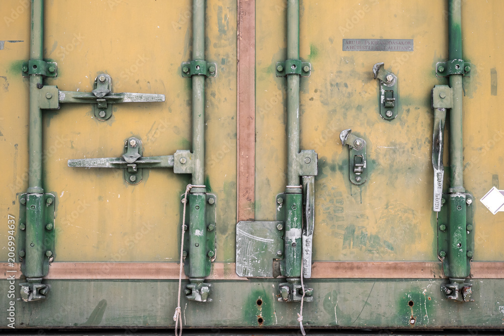 Closed freight container door Closed freight container door