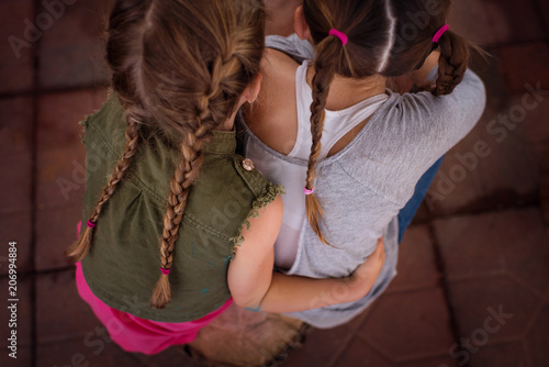 friends, girls, hugs, hugging braids