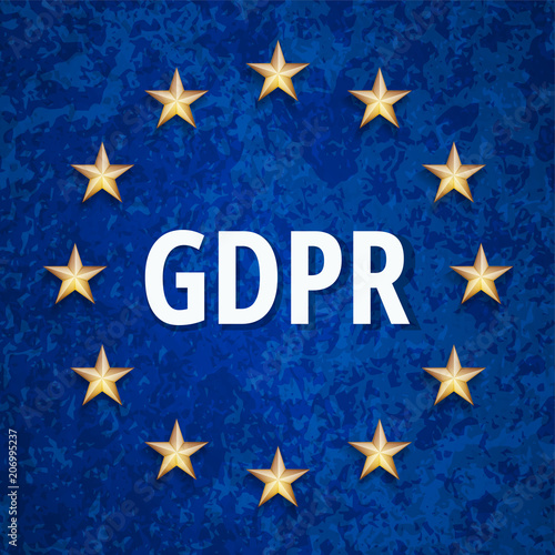 EU GDPR label illustration
