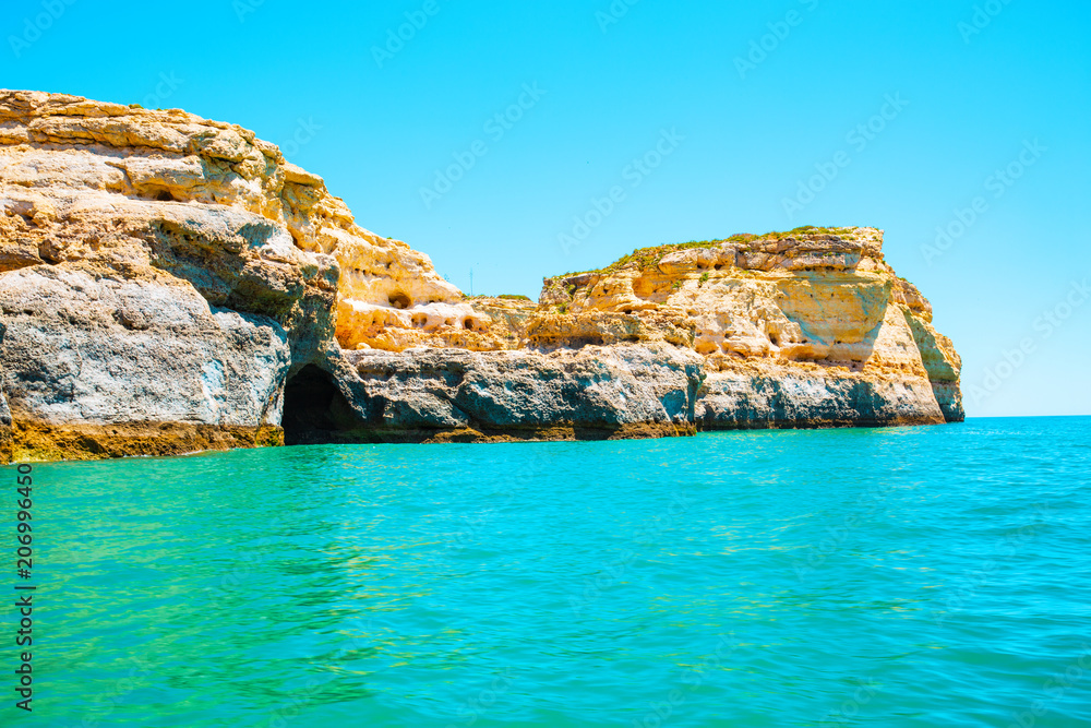 Wild coast in Algarve, Atlantic ocean, Portugal