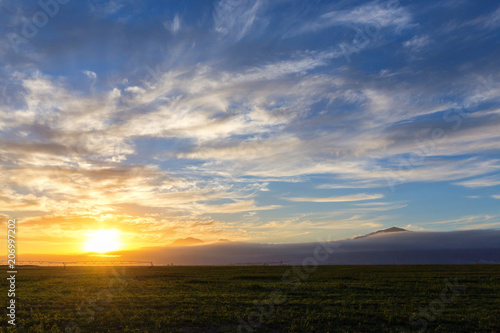 sunset over farmlands © mikefoto58