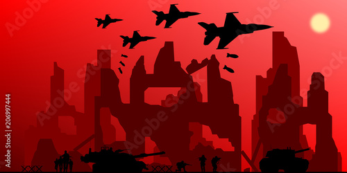 Guerre Bombardement et Ruines