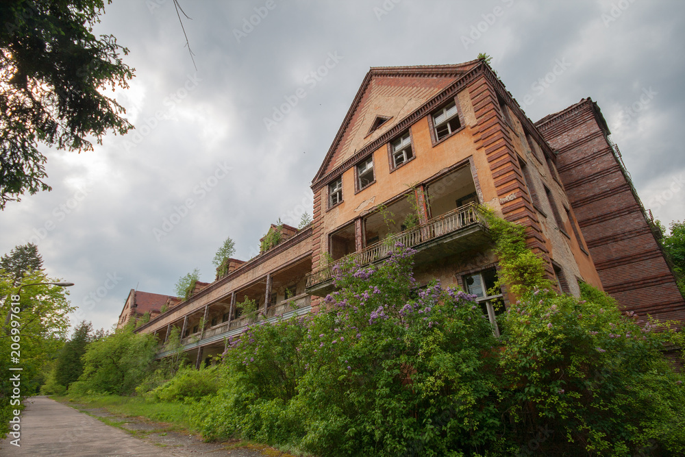 Fototapeta premium Abandoned hospital, Beelitz, north Berlin, Germany