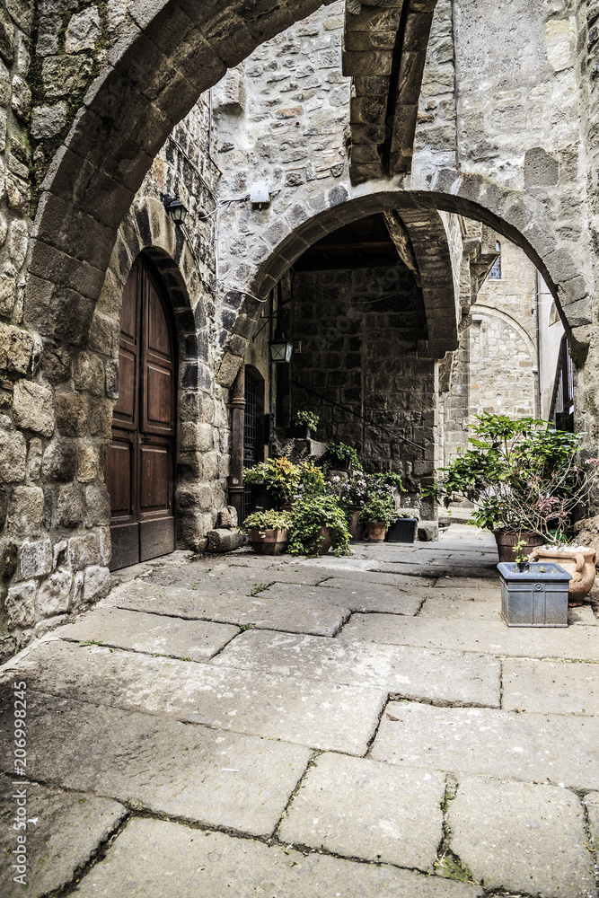 Fototapeta premium Street of Viterbo, Italy