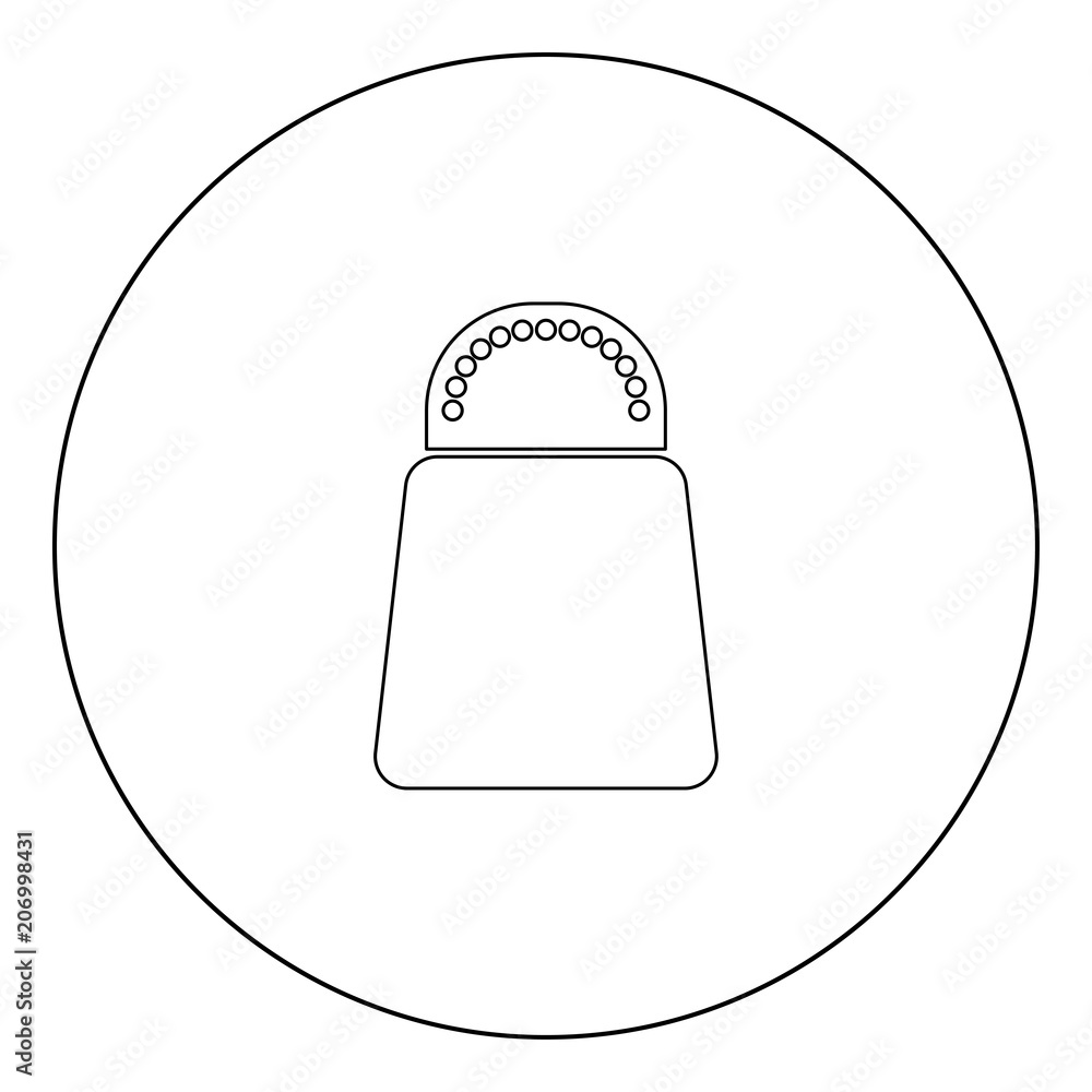 Salt and pepper icon black color in circle Salt and pepper icon black color in circle