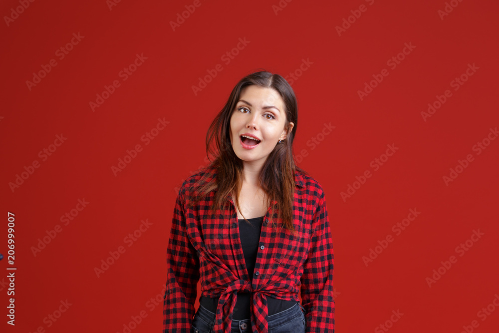 surprised pretty young woman surprised pretty young woman