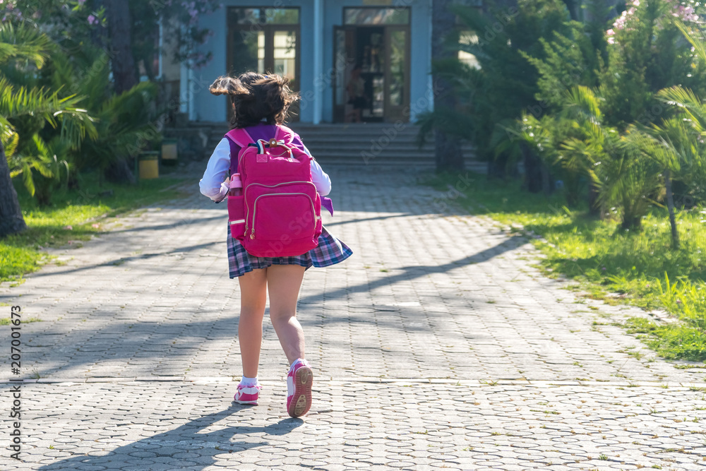 Group of kids going to school, education Group of kids going to school, education