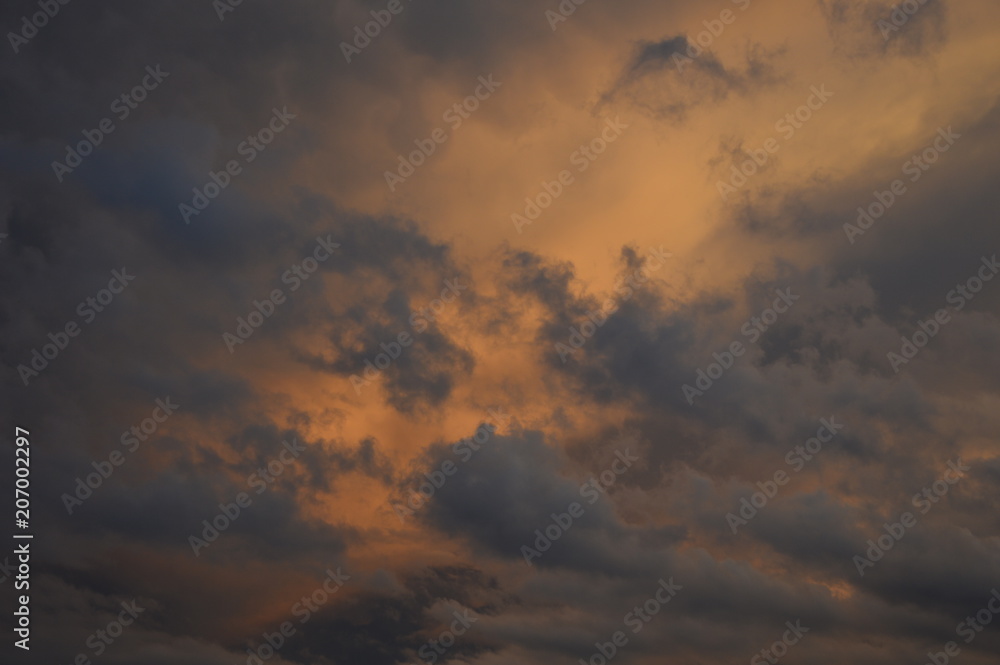 Sunset on the Mediterranean sea from the viewpoint of italy, with cloudy sky Sunset on the Mediterranean sea from the viewpoint of italy, with cloudy sky