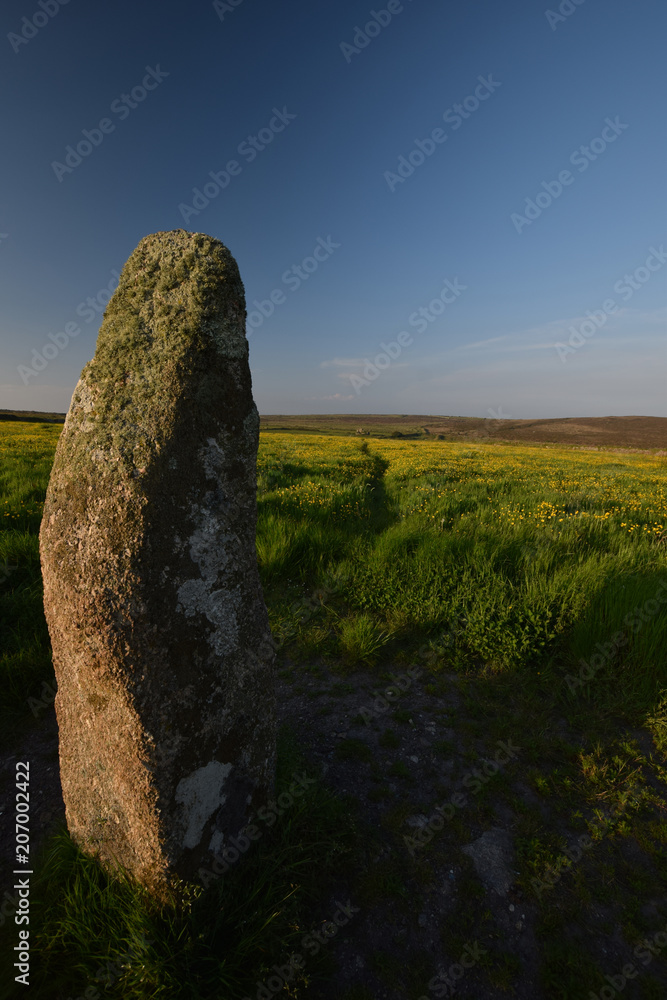 Men Scryfa Standing Stone Penwith Cornwall