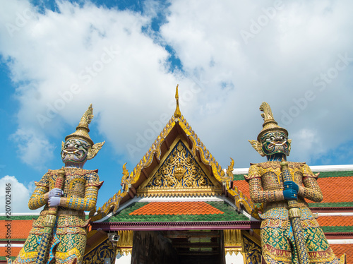 Wat Phra Kaew - the Temple of Emerald Buddha in Bangkok  Thailand