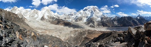 Panorama of mount Everest and Pumori © Daniel Prudek