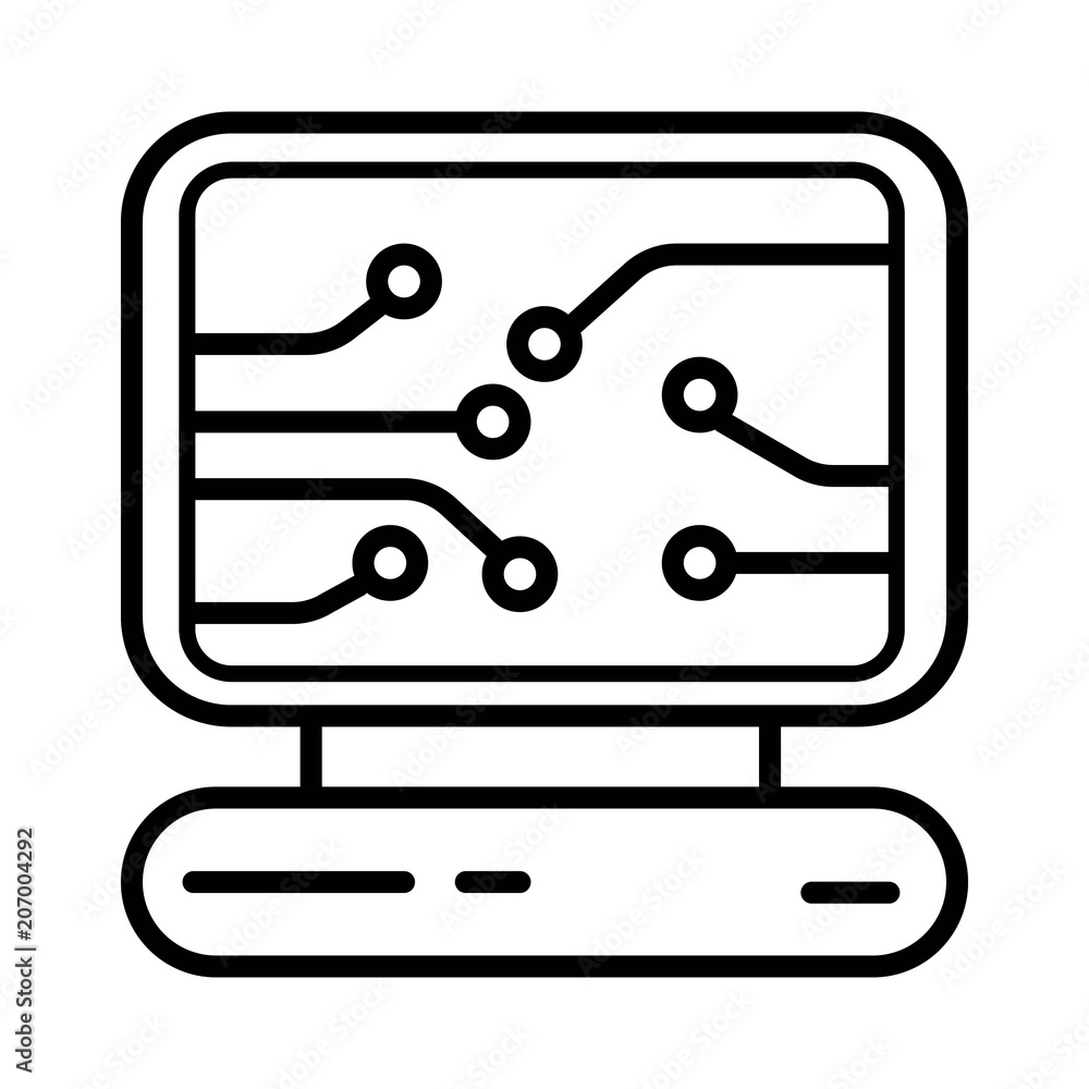 Circuit board sign icon. Technology scheme square symbol. Circle and square buttons. Flat design set Circuit board sign icon. Technology scheme square symbol. Circle and square buttons. Flat design set