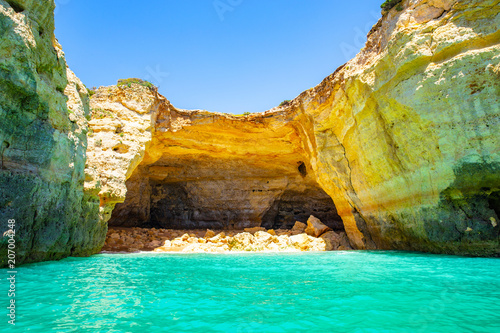 Scenic bay in Algarve  Atlantic coast  Portugal