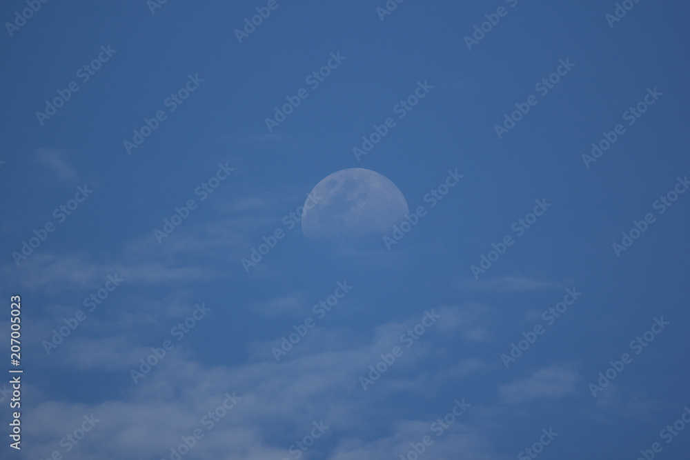 Moon and Cloud Scape  Cloud from Tropical Sky.