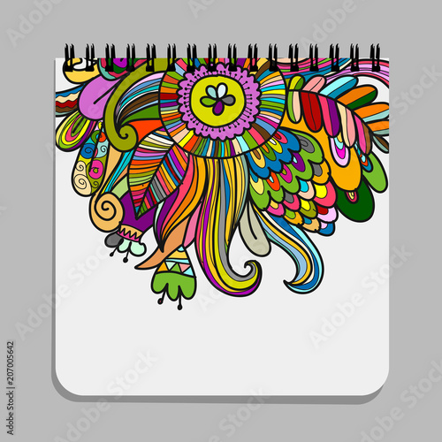 Notebook design, floral design