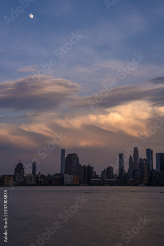 Amazing sky behind New York City skyline viewed from Hoboken, New Jersey © TetyanaOhare