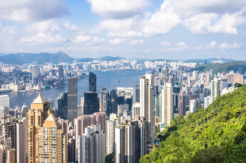 Photography city skyline in hongkong china