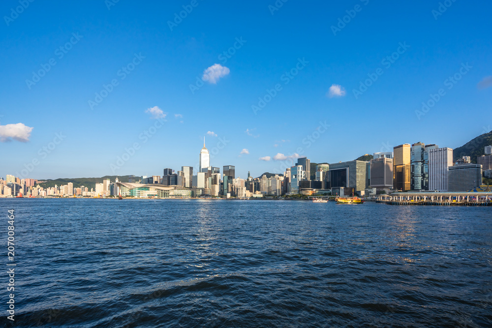 Obraz premium city skyline in hongkong china
