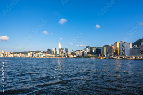 Photography city skyline in hongkong china