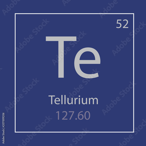 Tellurium Te chemical element icon- vector illustration