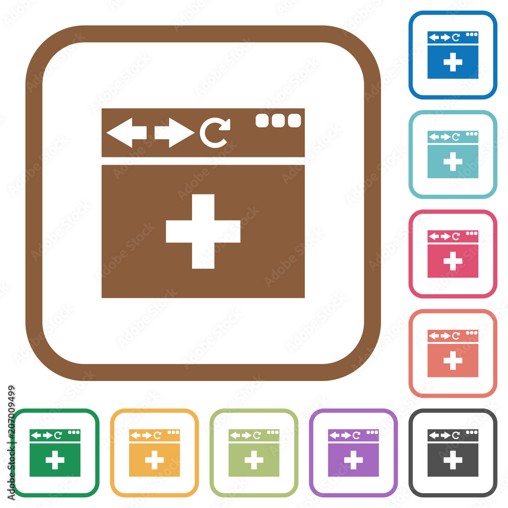 Fototapeta premium browser add new tab simple icons