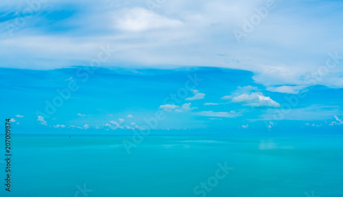 Sea and cloudy blue sky at Samui island