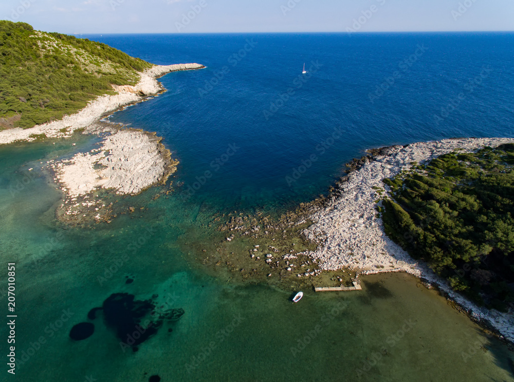 Aerial View Of Beautiful Mljet Island.Croatia