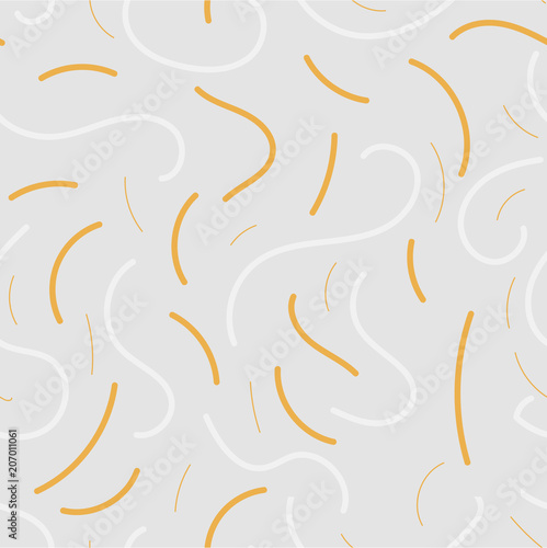 yellow and white lines on gray background, abstract seamless pattern