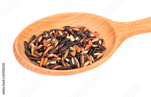 Wild rice in spoon