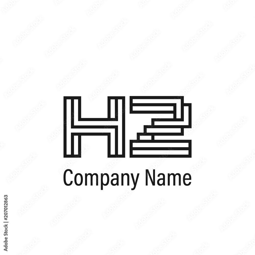 Initial Letter HZ Logo Template Vector Design Initial Letter HZ Logo Template Vector Design