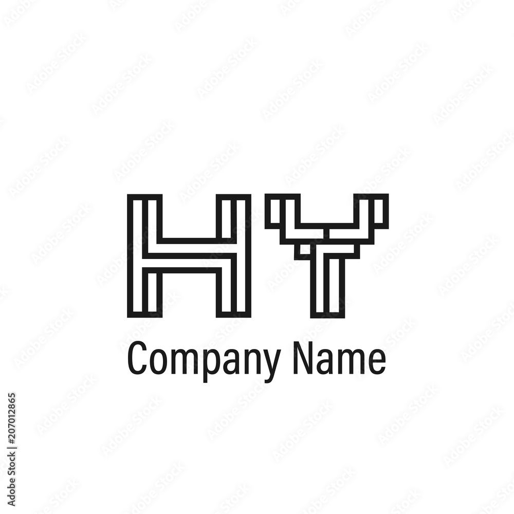 Initial Letter HY Logo Template Vector Design Initial Letter HY Logo Template Vector Design
